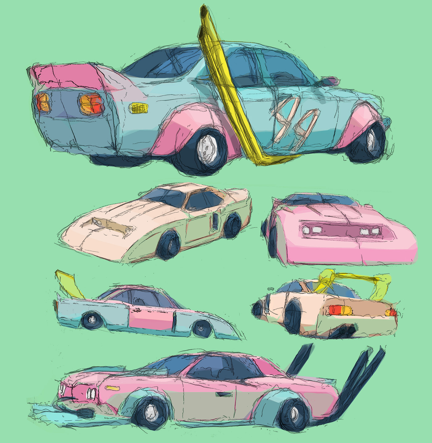 sketch sketchbook Automotive design digital painting Transportation Design design car sneaker ILLUSTRATION  car design