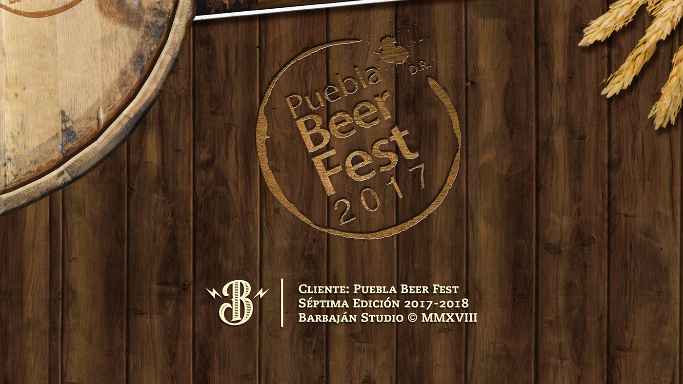 Puebla Beer Fest beer fest Barbajan craft beer branding  festival de cerveza graphic design  Barbajan Studio Mexican Design