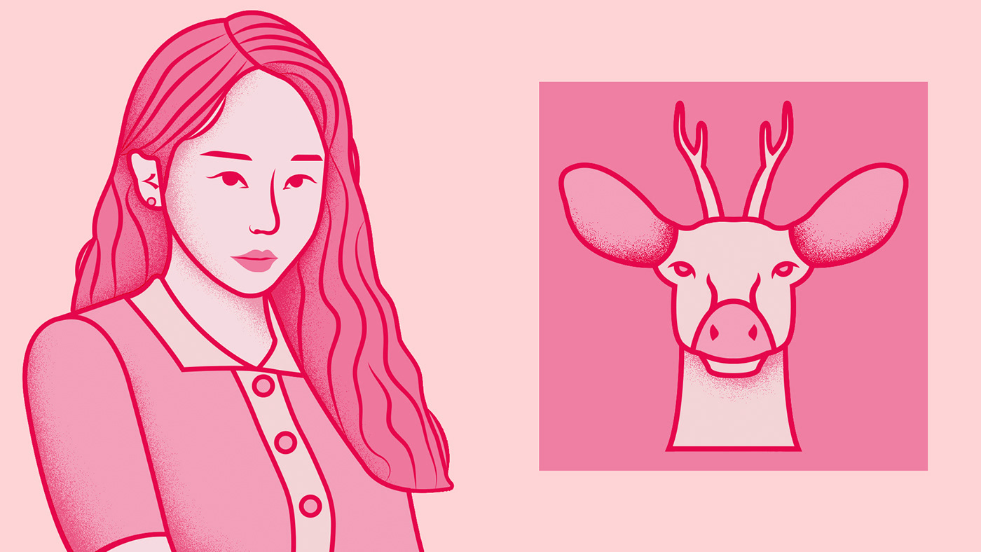 aesthetic fanart Korea kpop loona music pink poster vector vivi