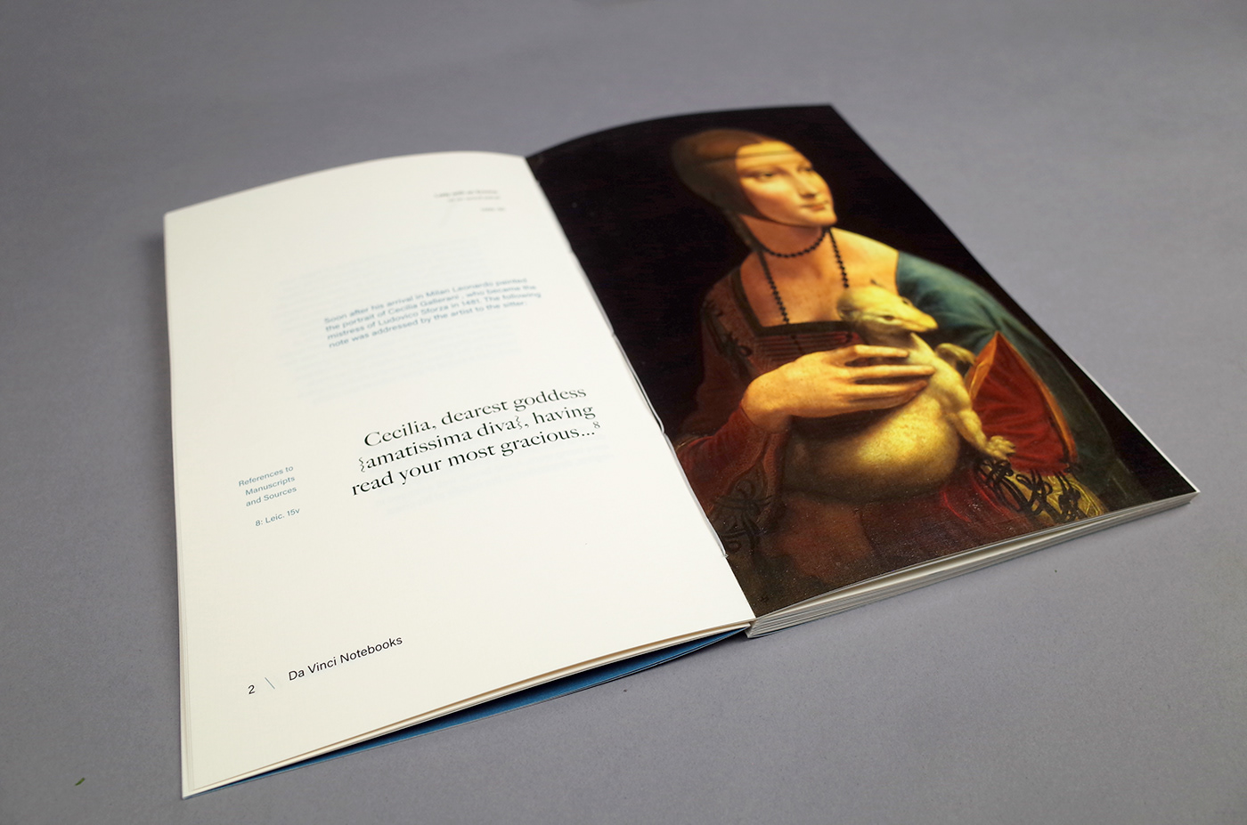 graphic design  book design typography   lay out Da Vinci handmade