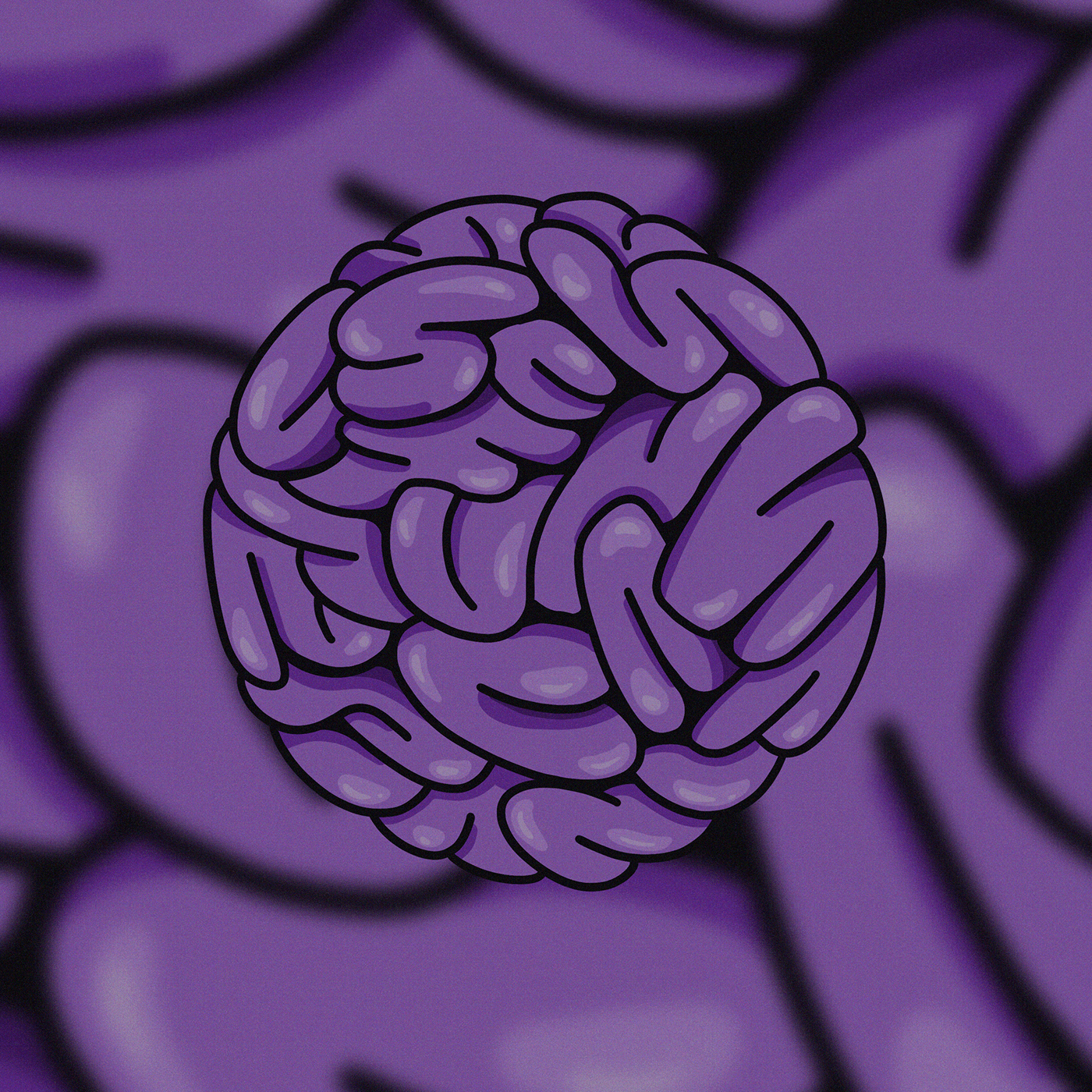 brain ipadpro Procreate purple SERLIPS streetart