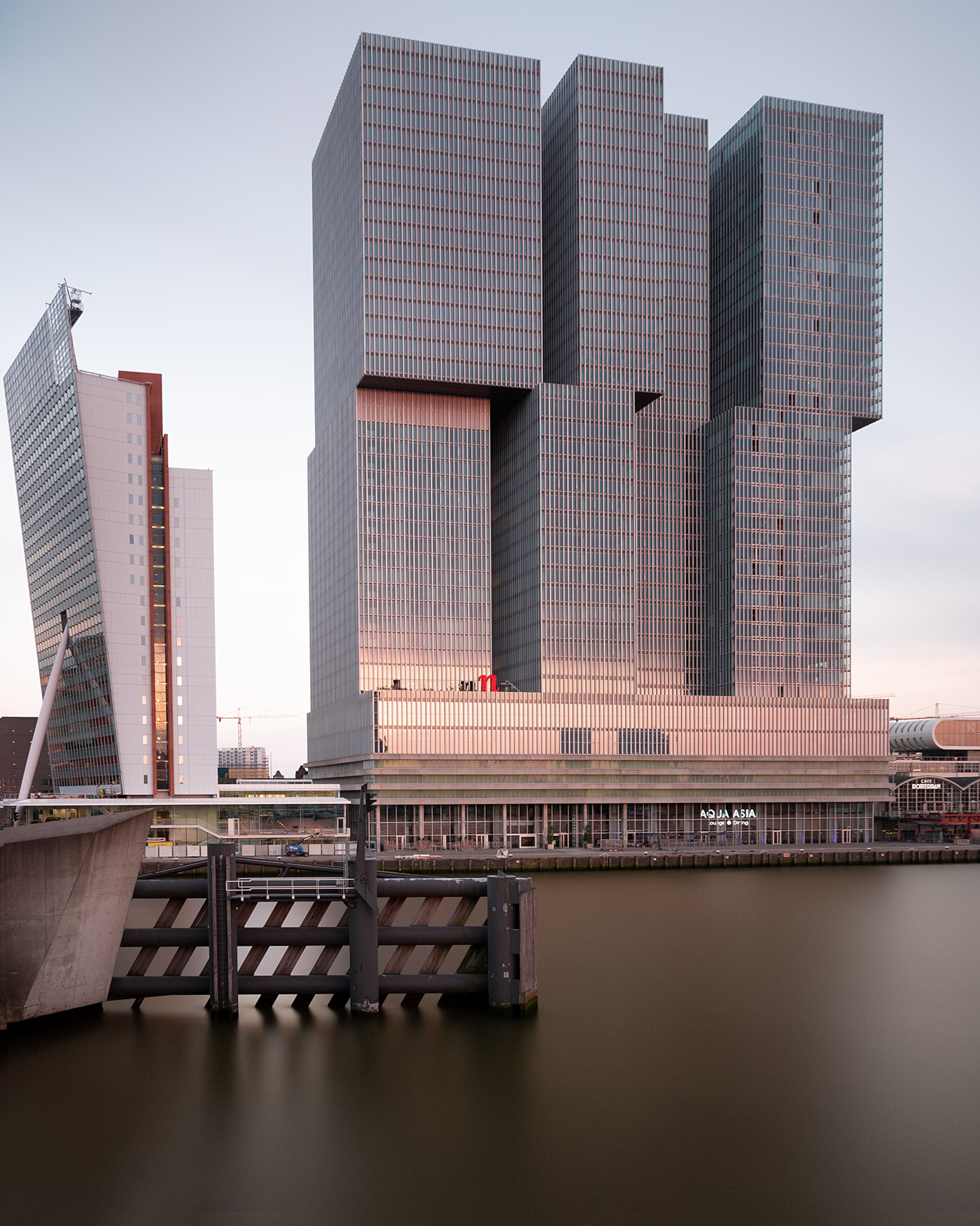 architecture modern Rotterdam long exposure fine art design Urban city skyline water