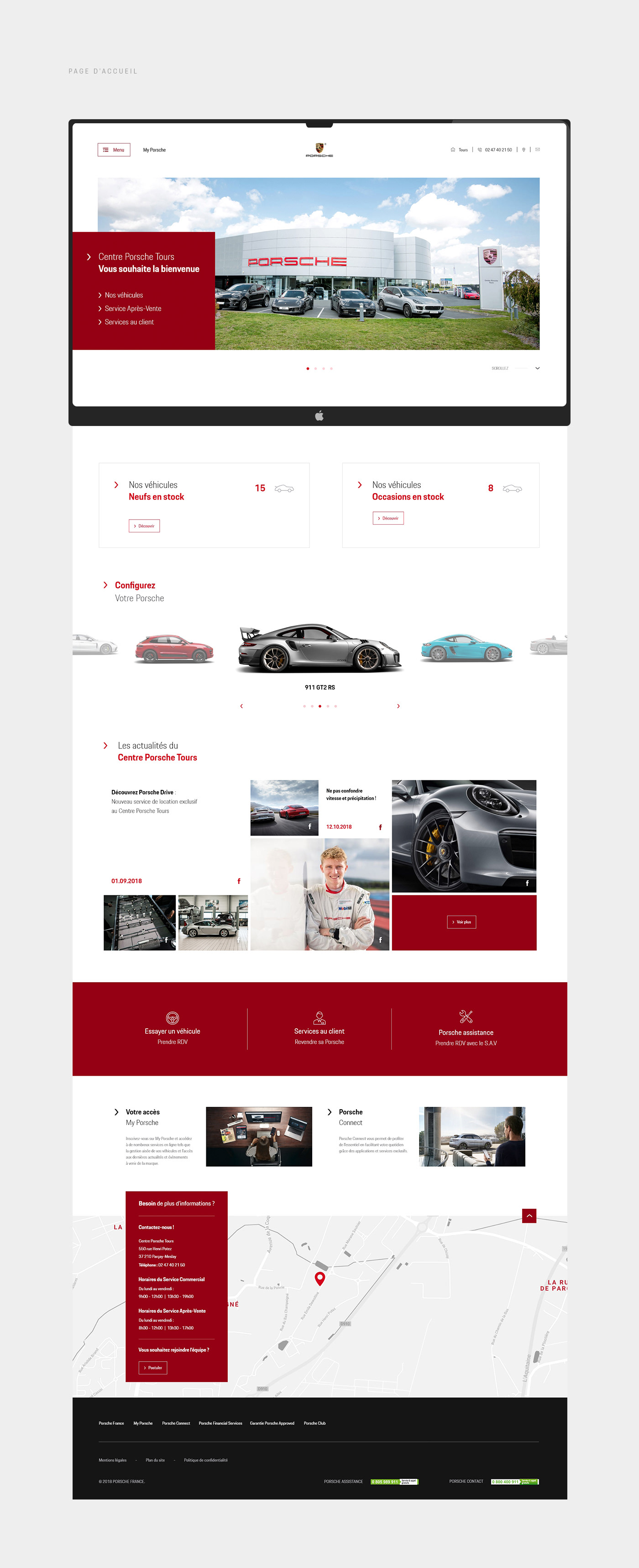 ux Refonte Porsche Babaweb site web Webdesign UI Centre Porsche