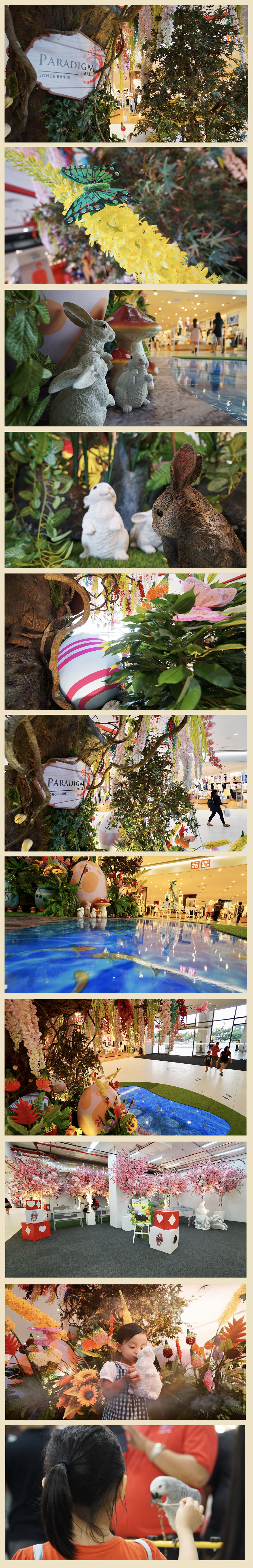 Hoppy Easter easter day egg alice in wonderland wonderland rabbit bunny decoration shopping mall