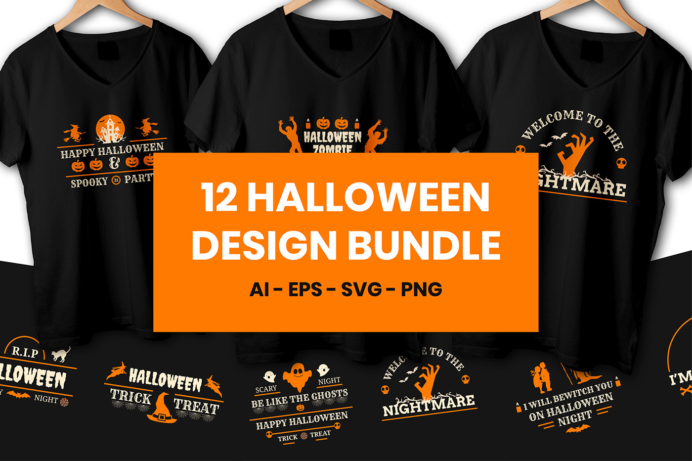 Advertising  bundle design designer Fashion  Halloween print pumkin T Shirt t-shirt