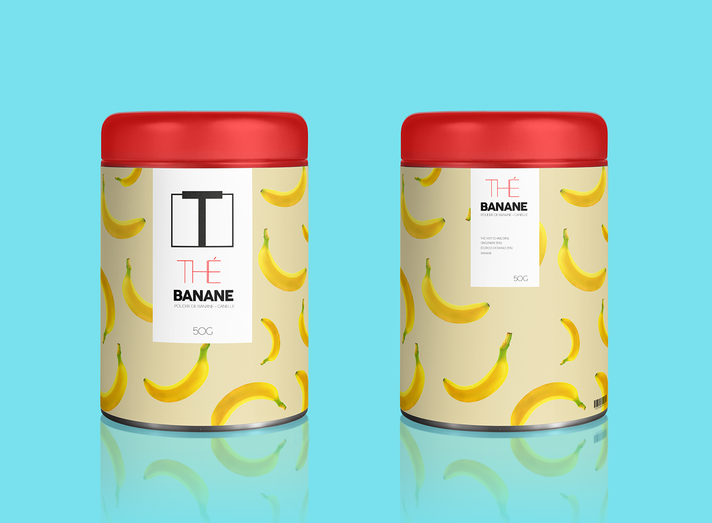 adobe photoshop Illustrator tea the banana Banane Packaging marketing   colors