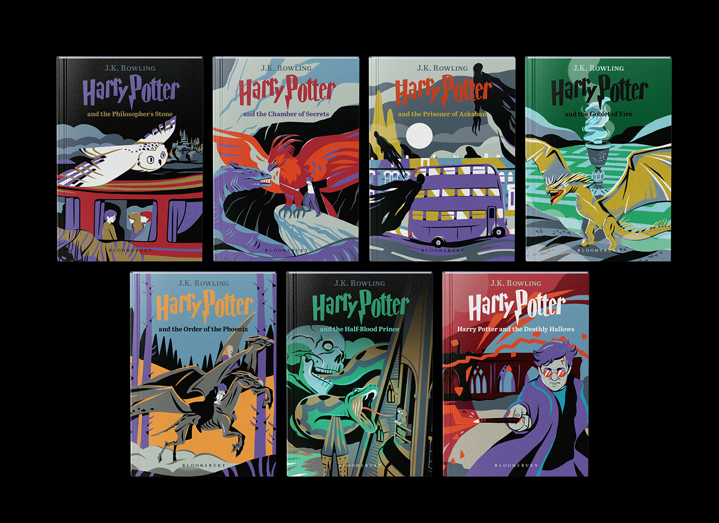 harry potter cover book Magic   digital illustration series train Christmas owl wizard