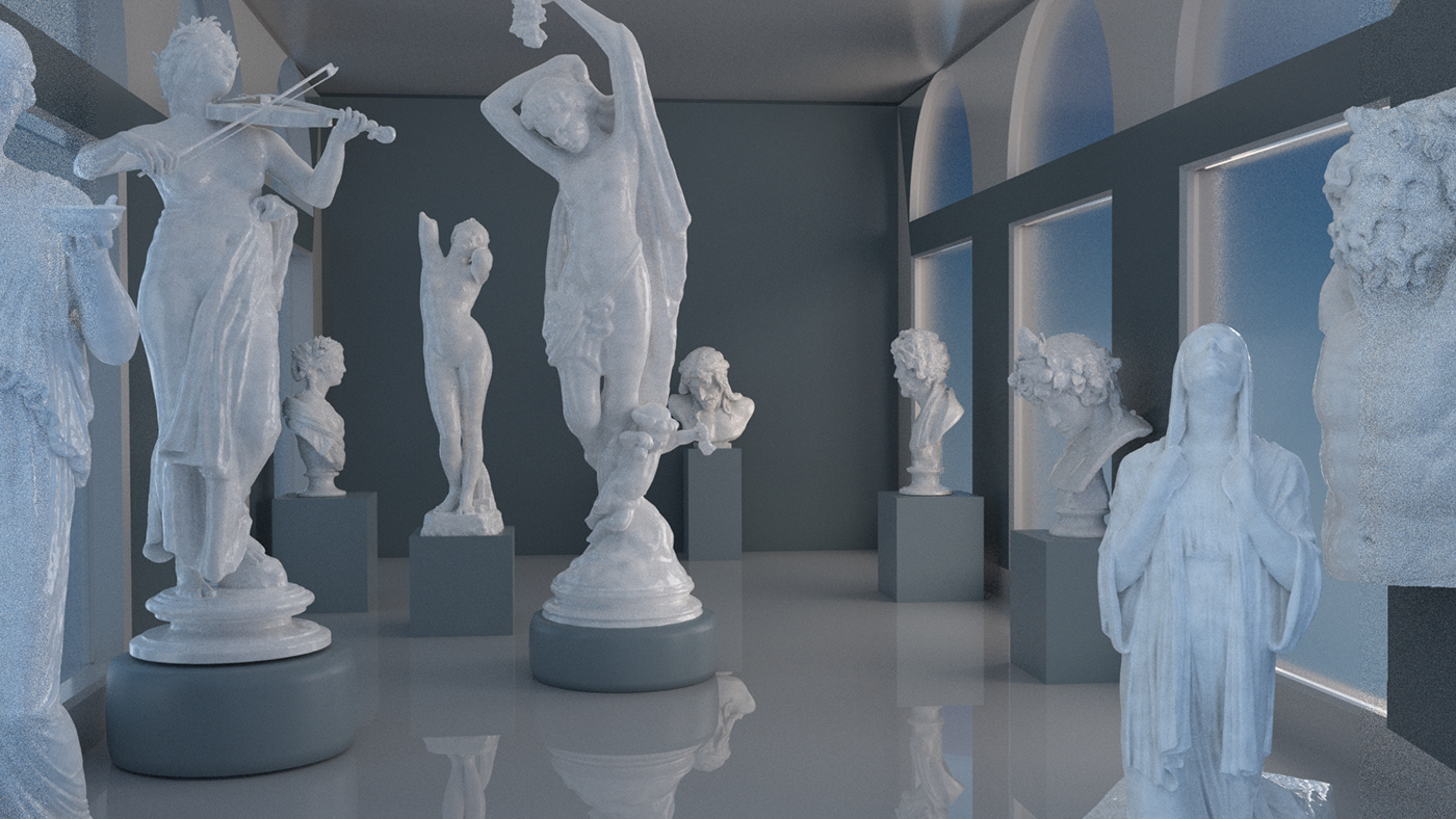 3d Models architecture conference Marble Maya met modeling museum sculptures title sequence