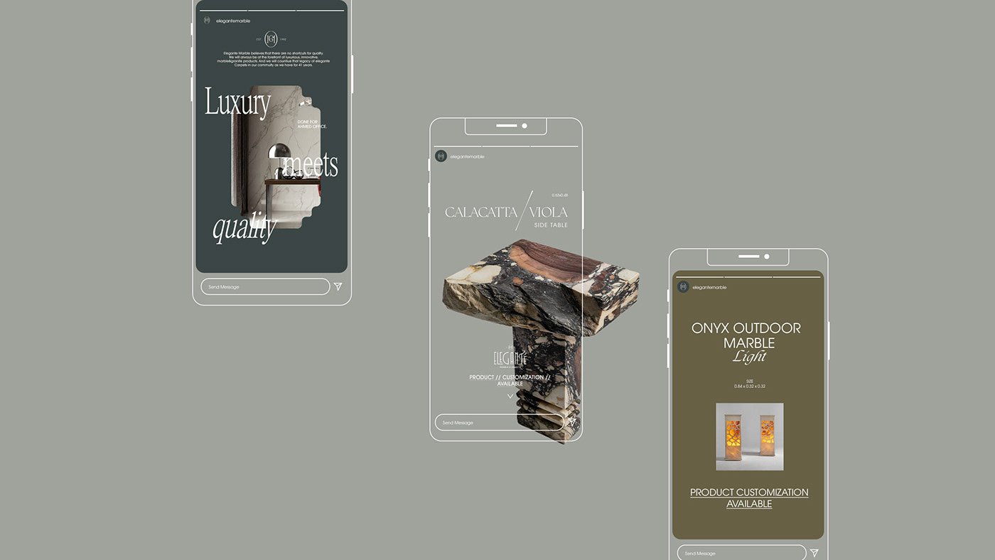 adobe illustrator blender brand identity branding  elegant luxury Marble modern ui design UI/UX