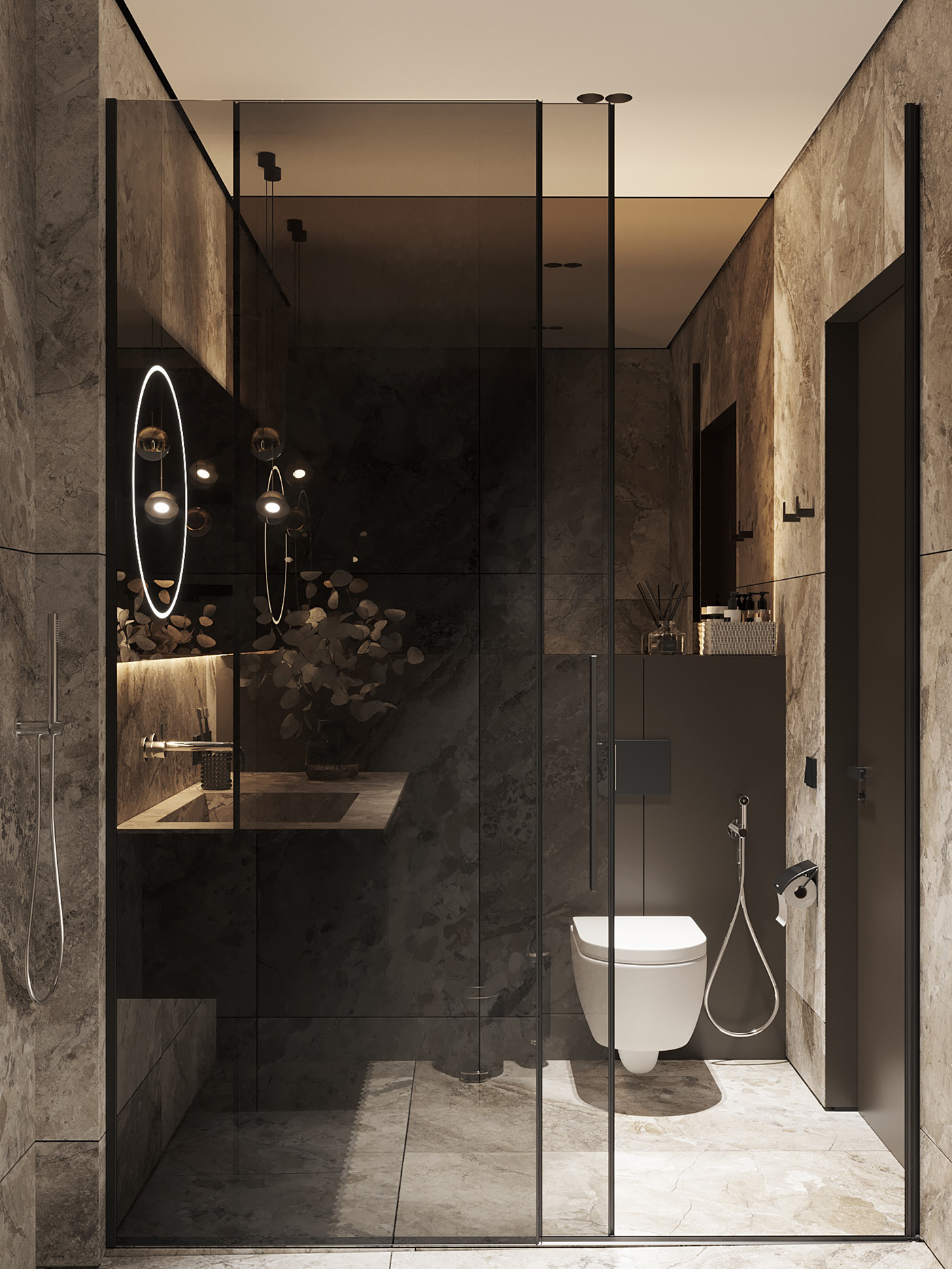 apartment design Interior design bedroom design visualization Render 3ds max modern corona kitchen design