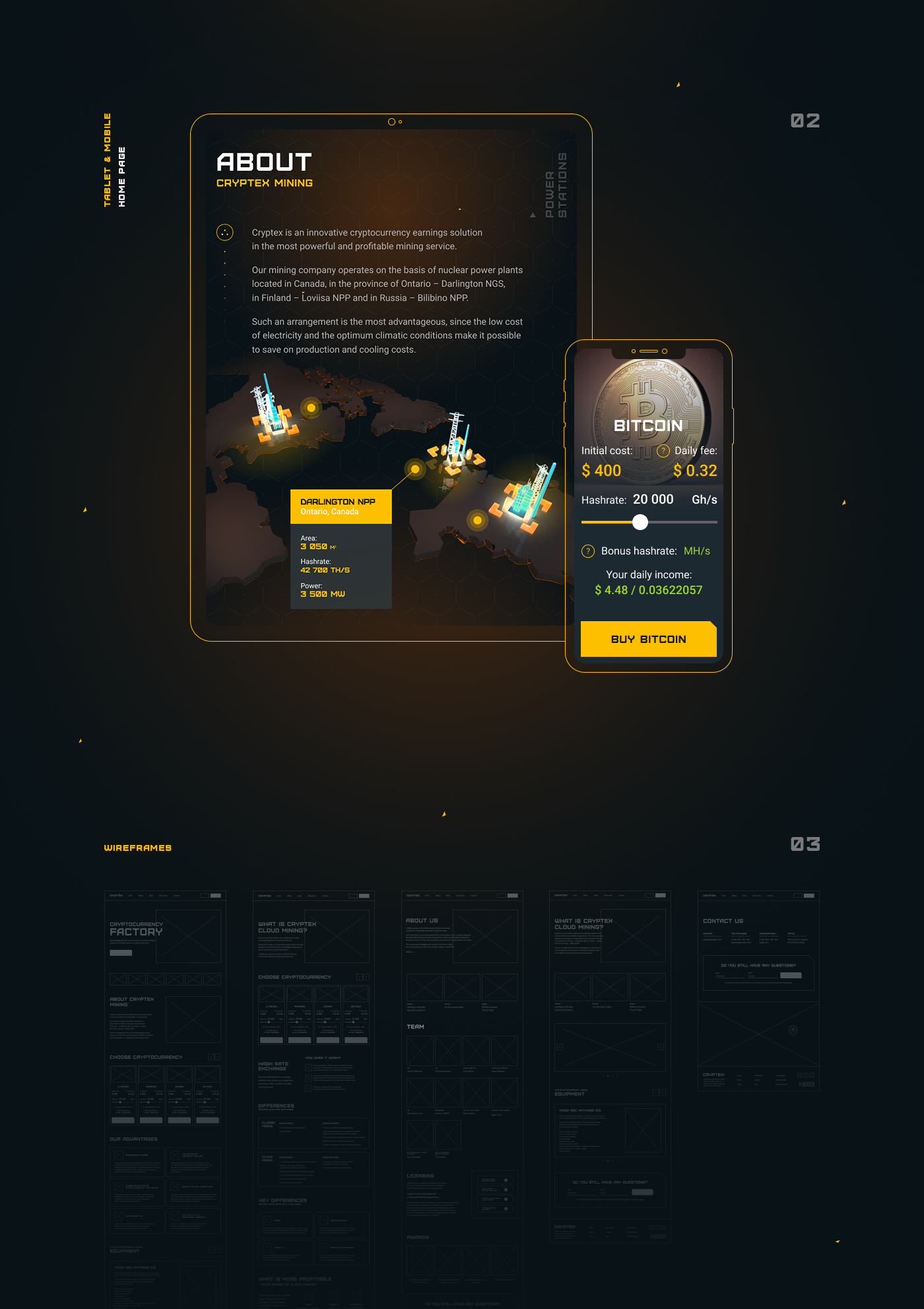 cryptocurrency Mining Ico UI ux Webdesign factory bitcoin Interface UI/UX