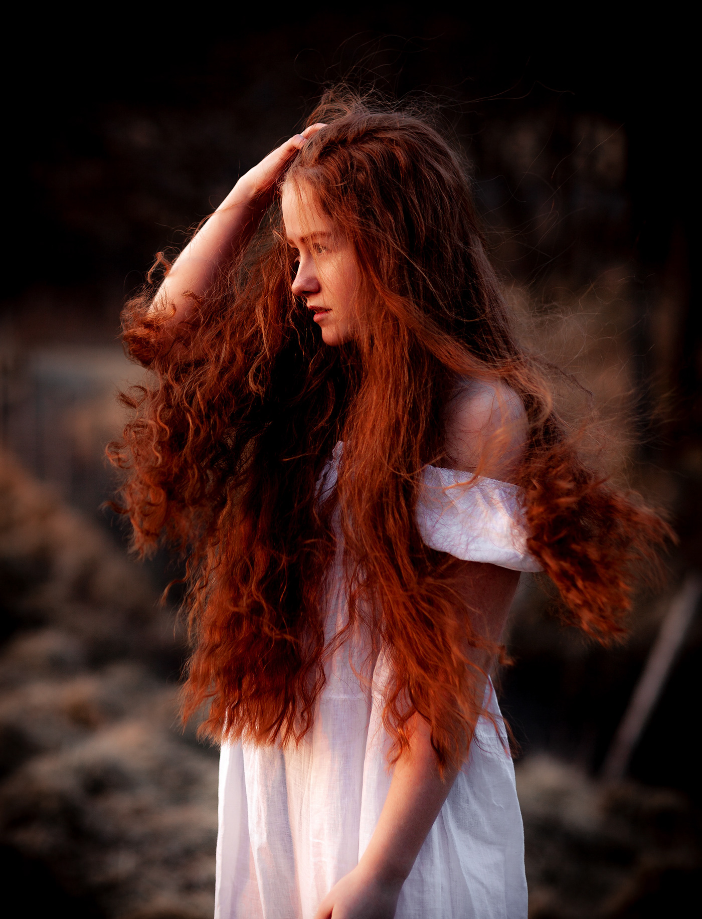 hair model art Photography  portrait red hair beauty retouch mood digital