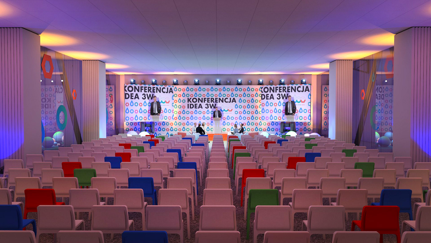 3D conference corporate energy Event scenography visualisation