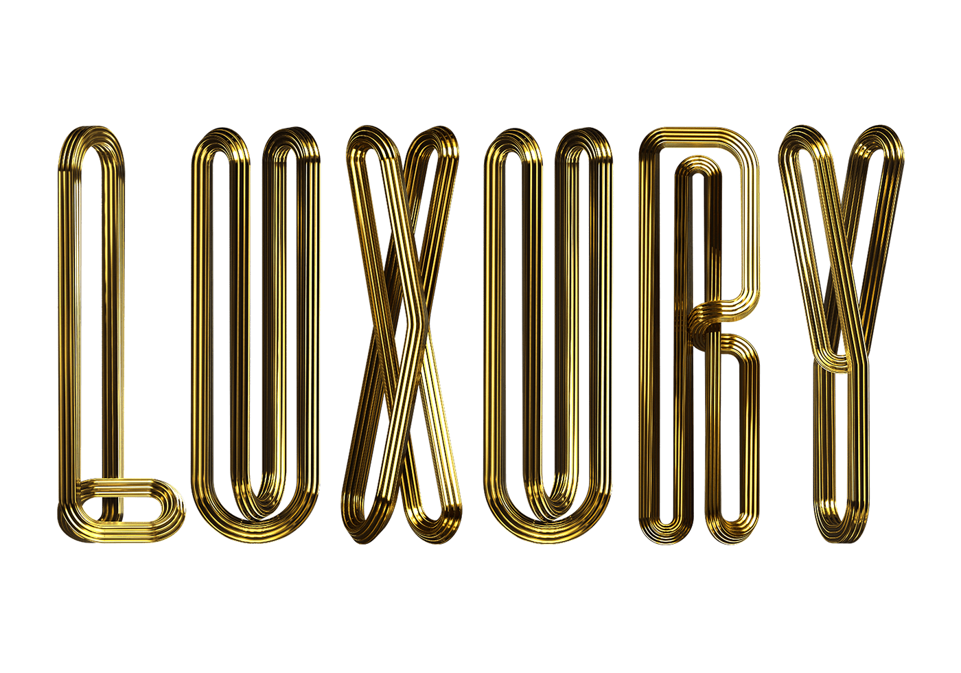 3D 3D Type display type golden graphic design  identity type treatment Typeface typography   v magazine