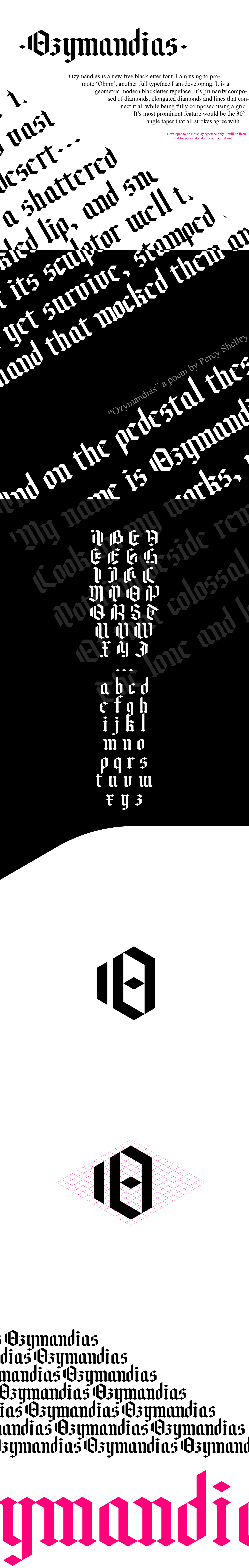 font Typeface free bold Blackletter Fraktur lettering geometry gothic typography  