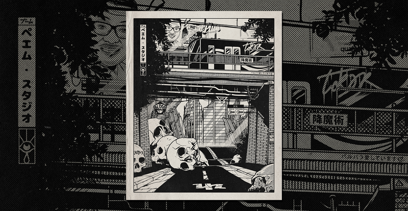 paiheme paiheme studio manga memories absurdity black and white Retro vintage japanese ILLUSTRATION 