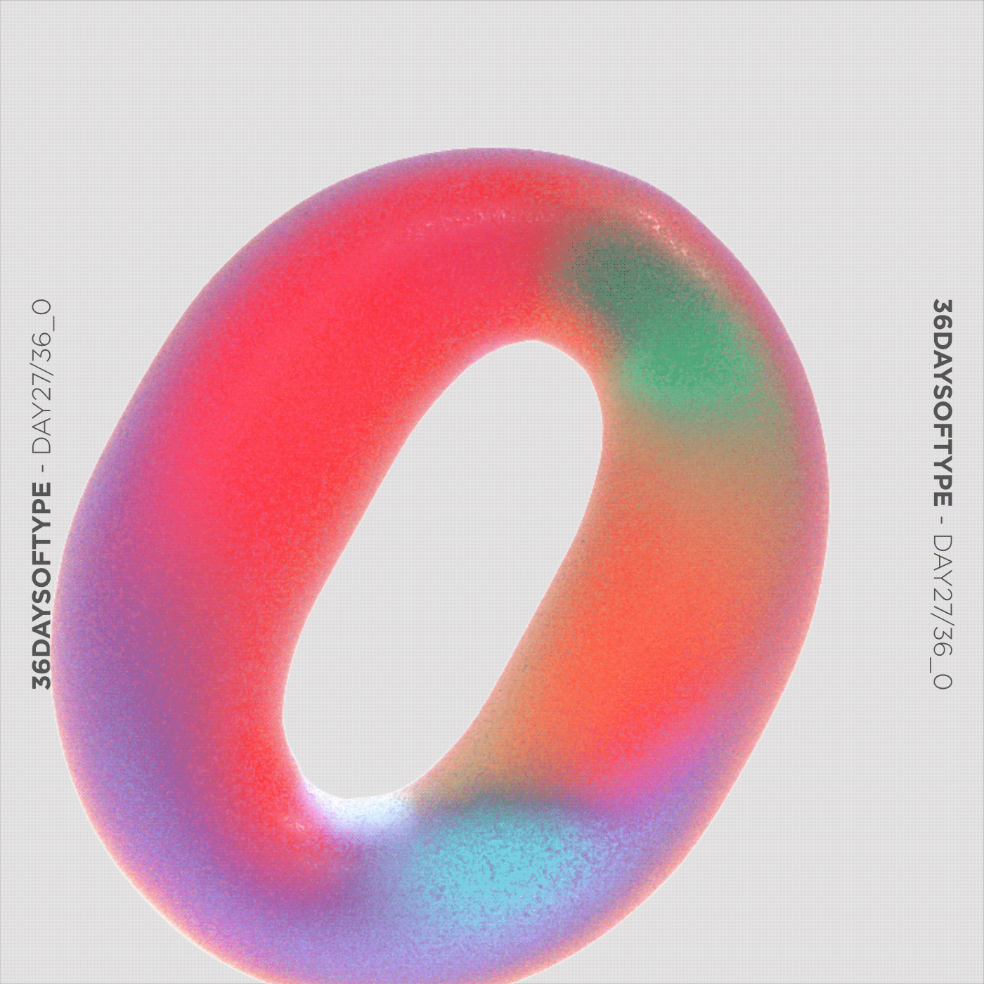 36daysoftype 3D 3dtypography balloon font jelly Render typography  