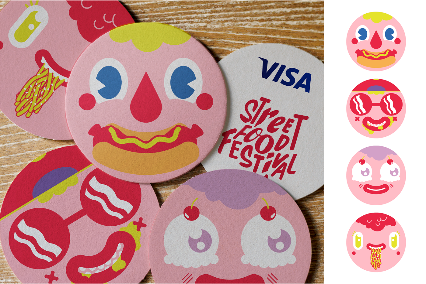 branding  logo ILLUSTRATION  Food  Street festival south africa characters colours