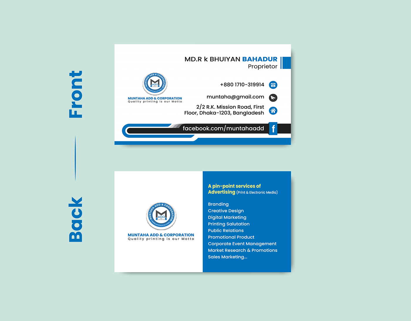 business card brand identity card design business brand visiting card visiting Corporate Identity corporate company card