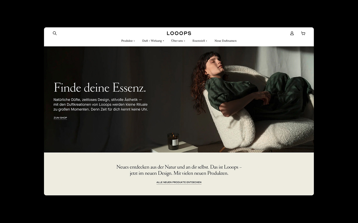 editorial design  Website Online shop candle Interior UX design magazine living scent