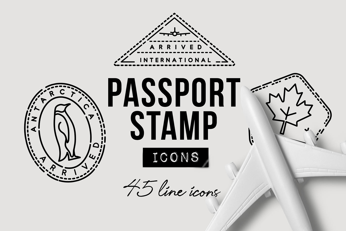 travel icons passport stamps Passport Stamp Icons vector icons city icons Country icons Cultural Icons line icons travel blog icons instagram highlights icons