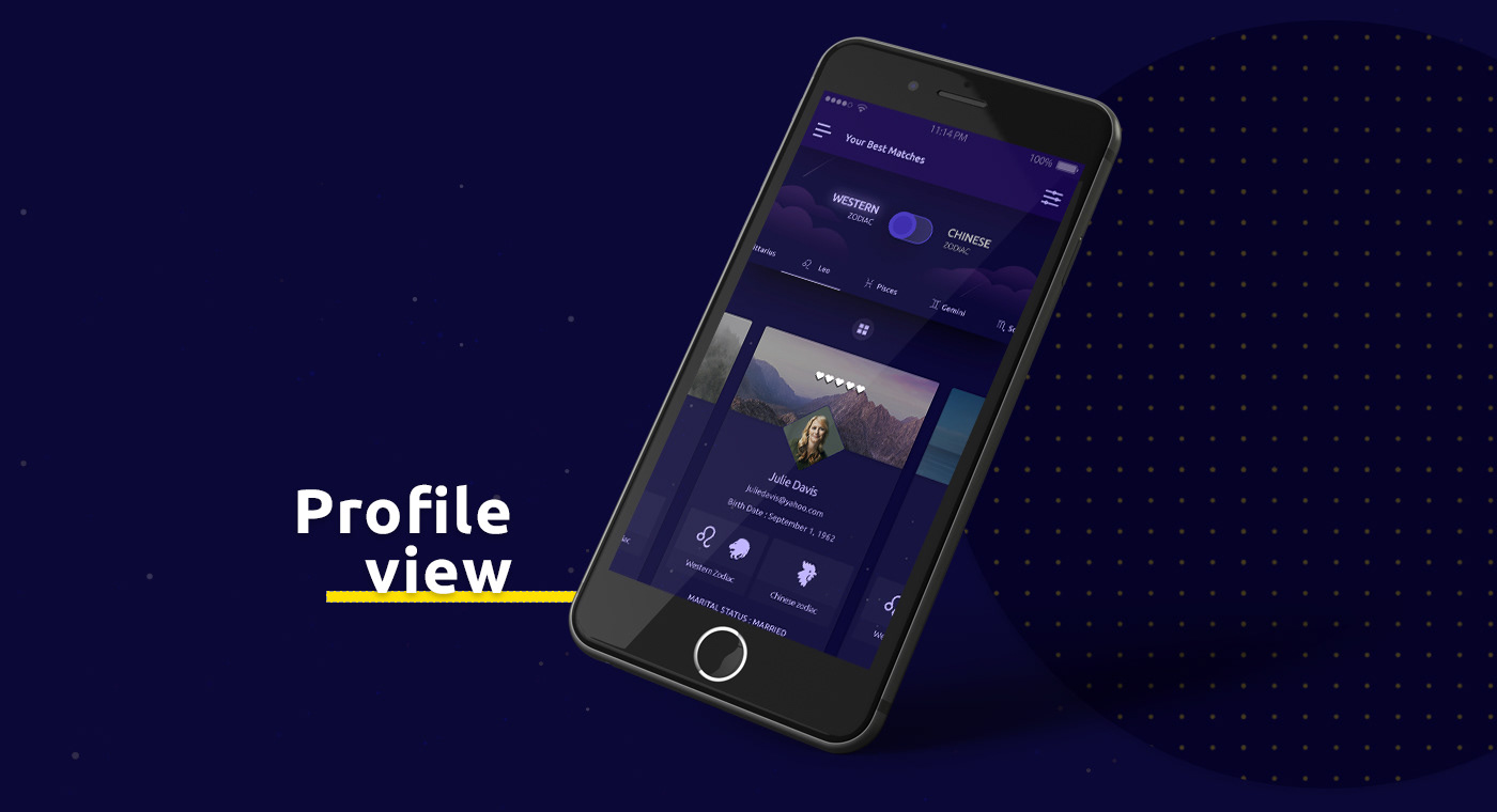 Mobile app dating app UI&UX   concept design user interface user experience purple theme purple app design purple design mobile app design