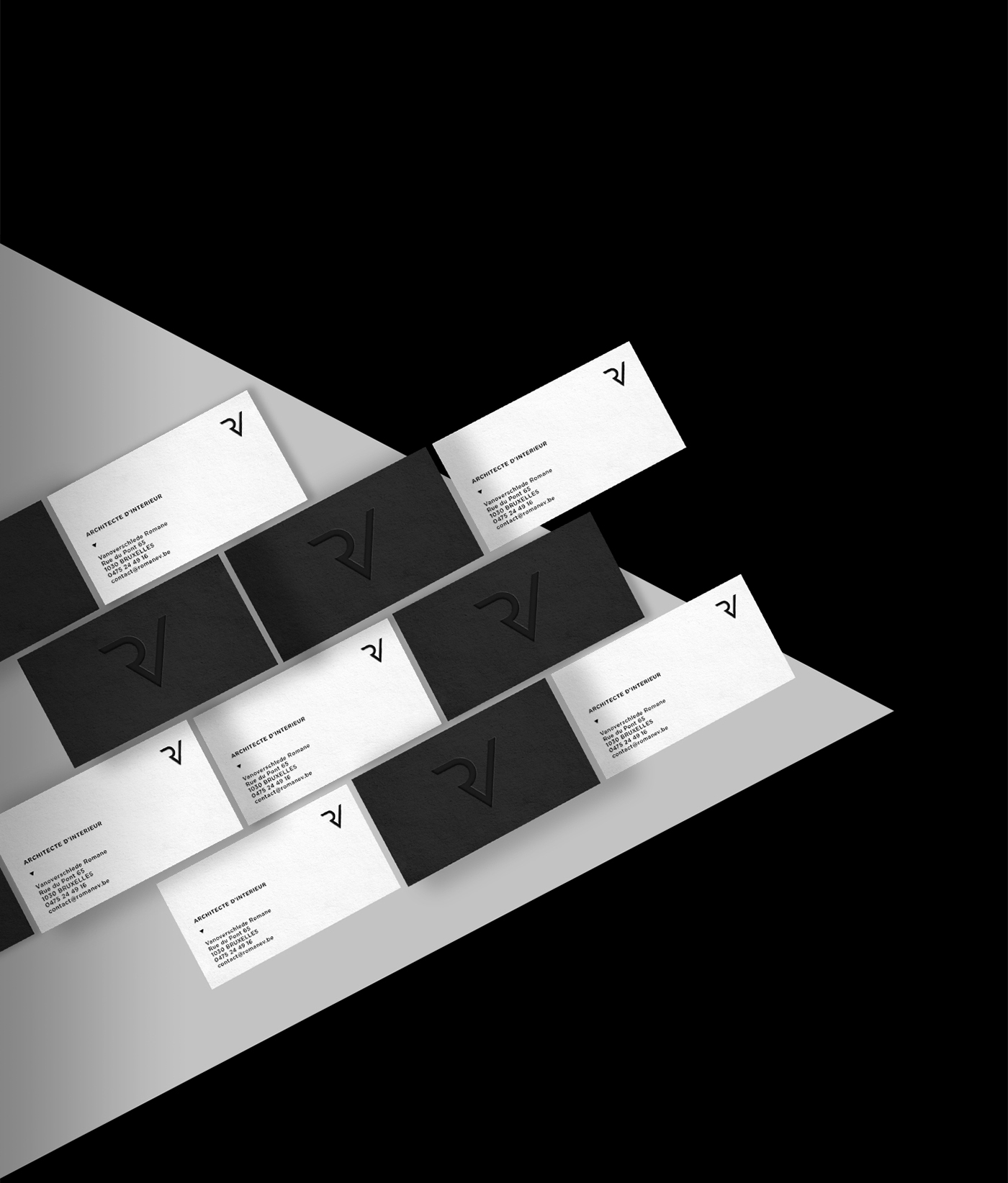 design graphic monogram architect Interior indentity modern logo black dark