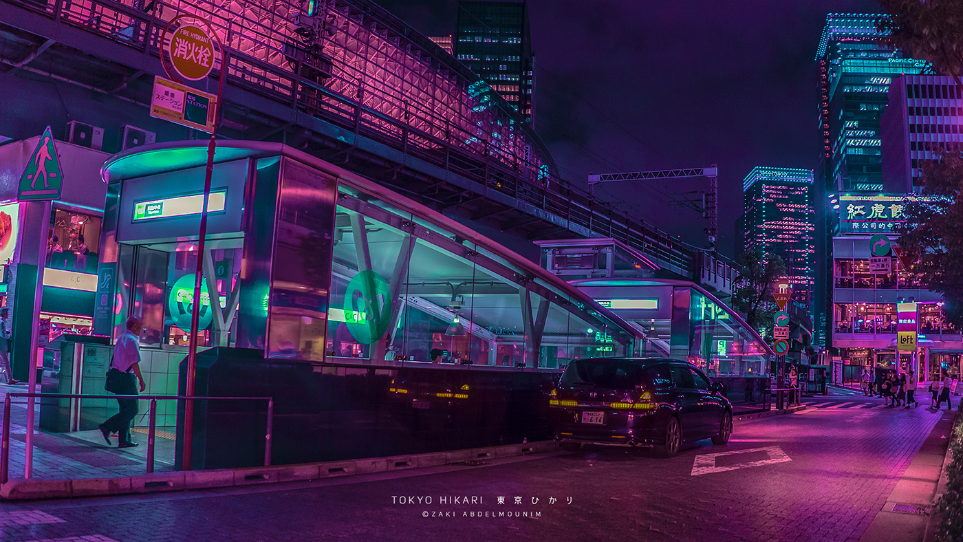 Cyberpunk neon Photography  Dystopia vaporwave Street Urban NEON-NOIR