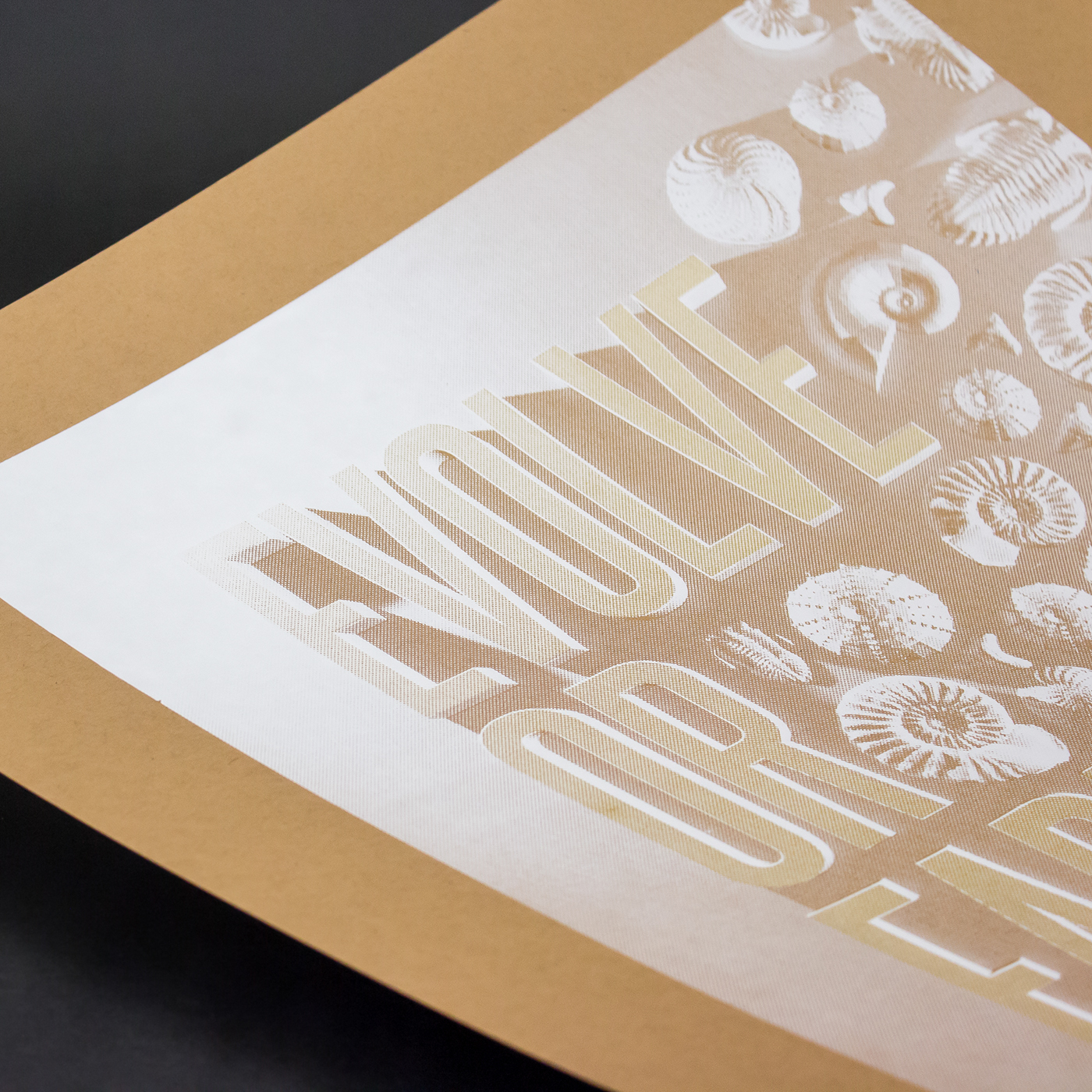 black gold Kraft screenprint print poster series Values