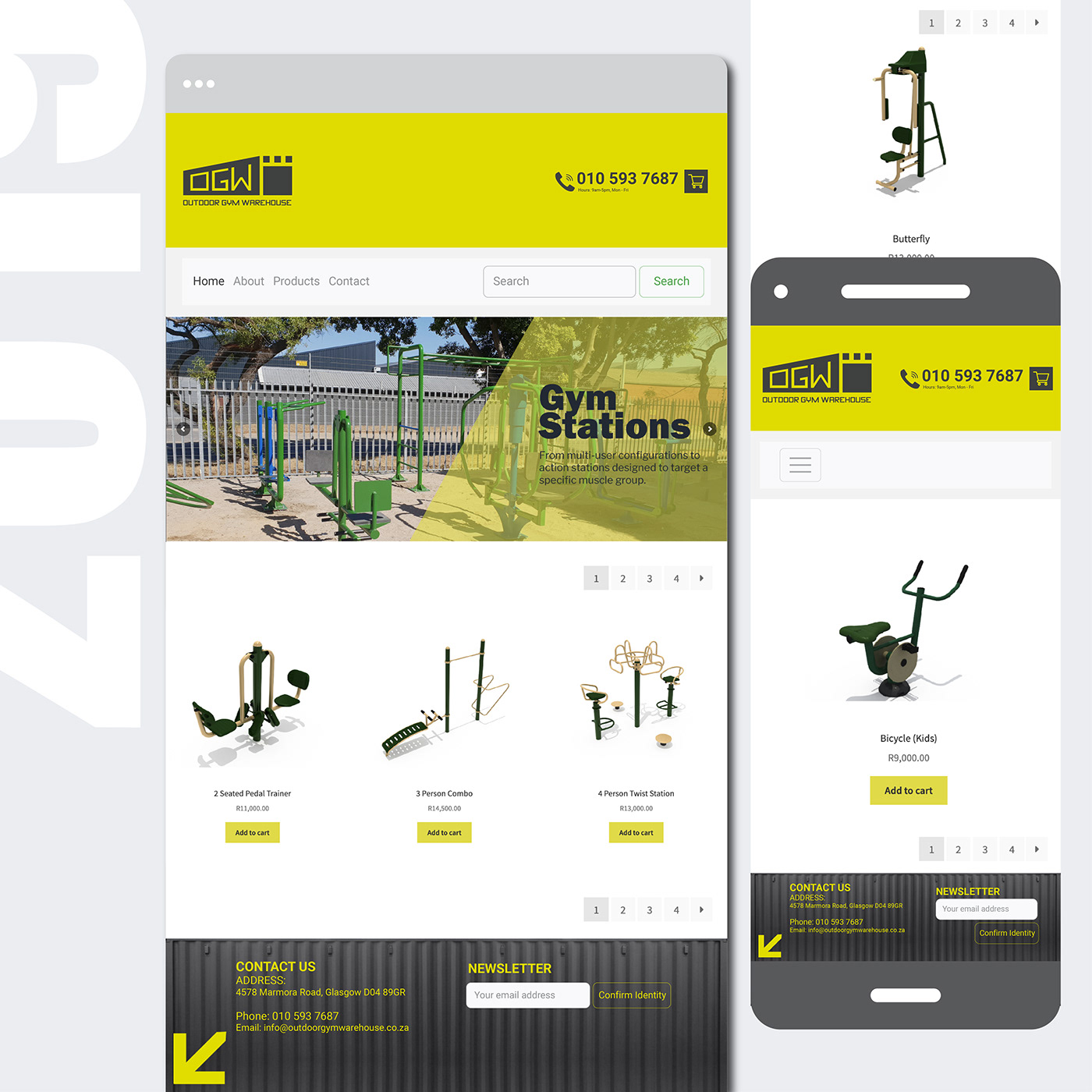Ecommerce gym Outdoor UI ux Website business Responsive strategy UI/UX