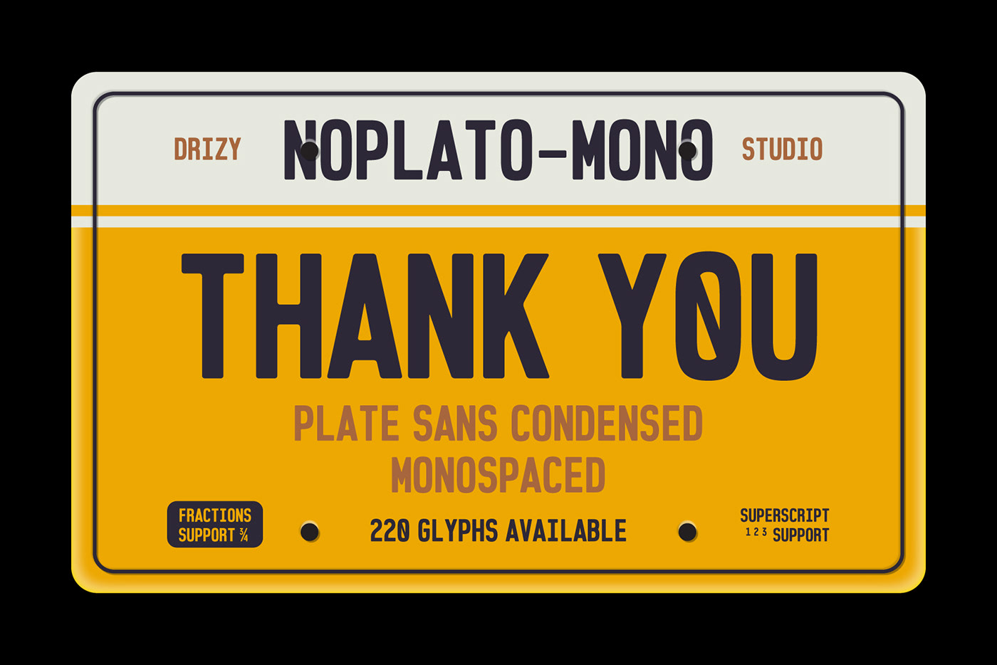 Noplato Mono – Sans Condensed Monospaced Font