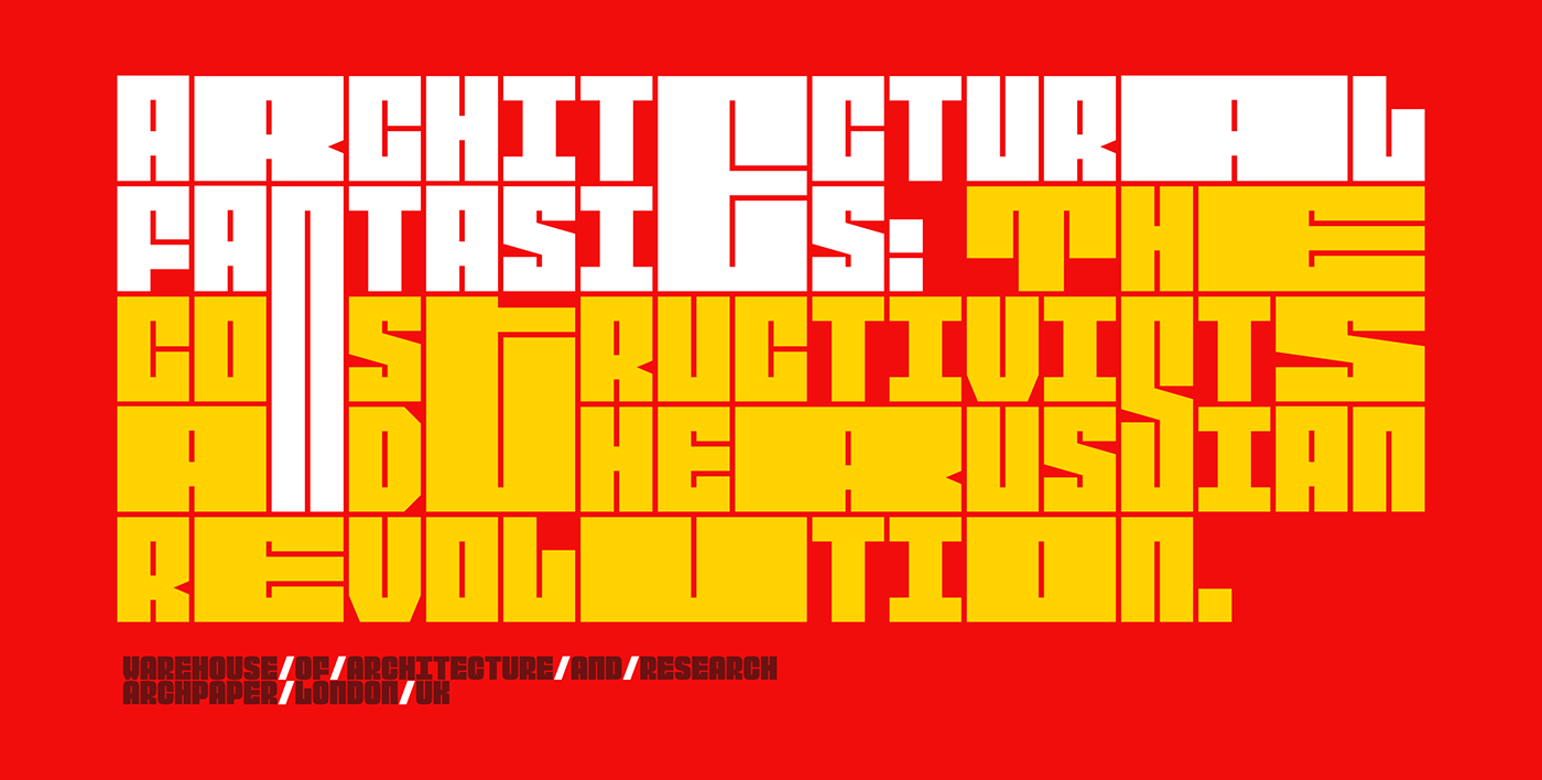 bold Display font modular poster square Typeface