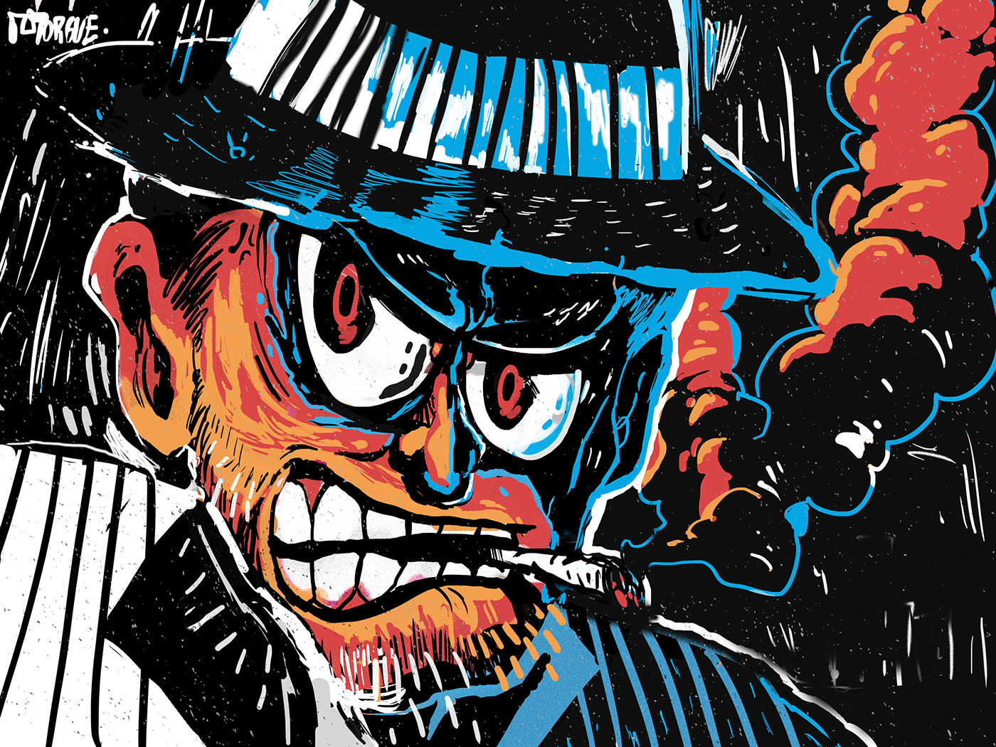 Character design  color colorization crime Digital Art  diseño de personajes gangster ilustration personajes Vicious