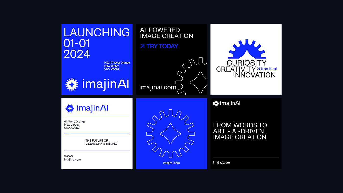 brand idenity Logo Design visual identity SAAS ai Imagine midjourney branding  AI TOOL artificial intelligence