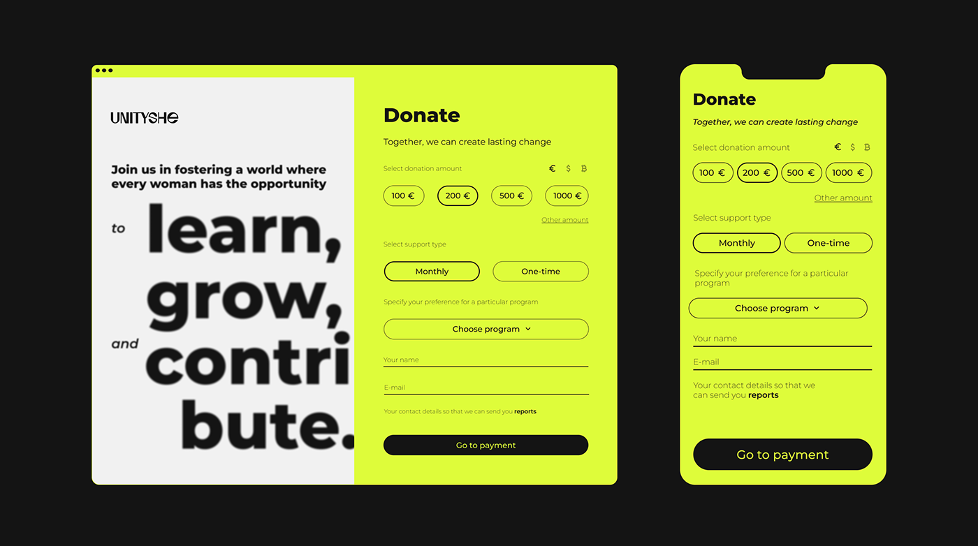 UI/UX Figma landing page Web Design  Website donate charity