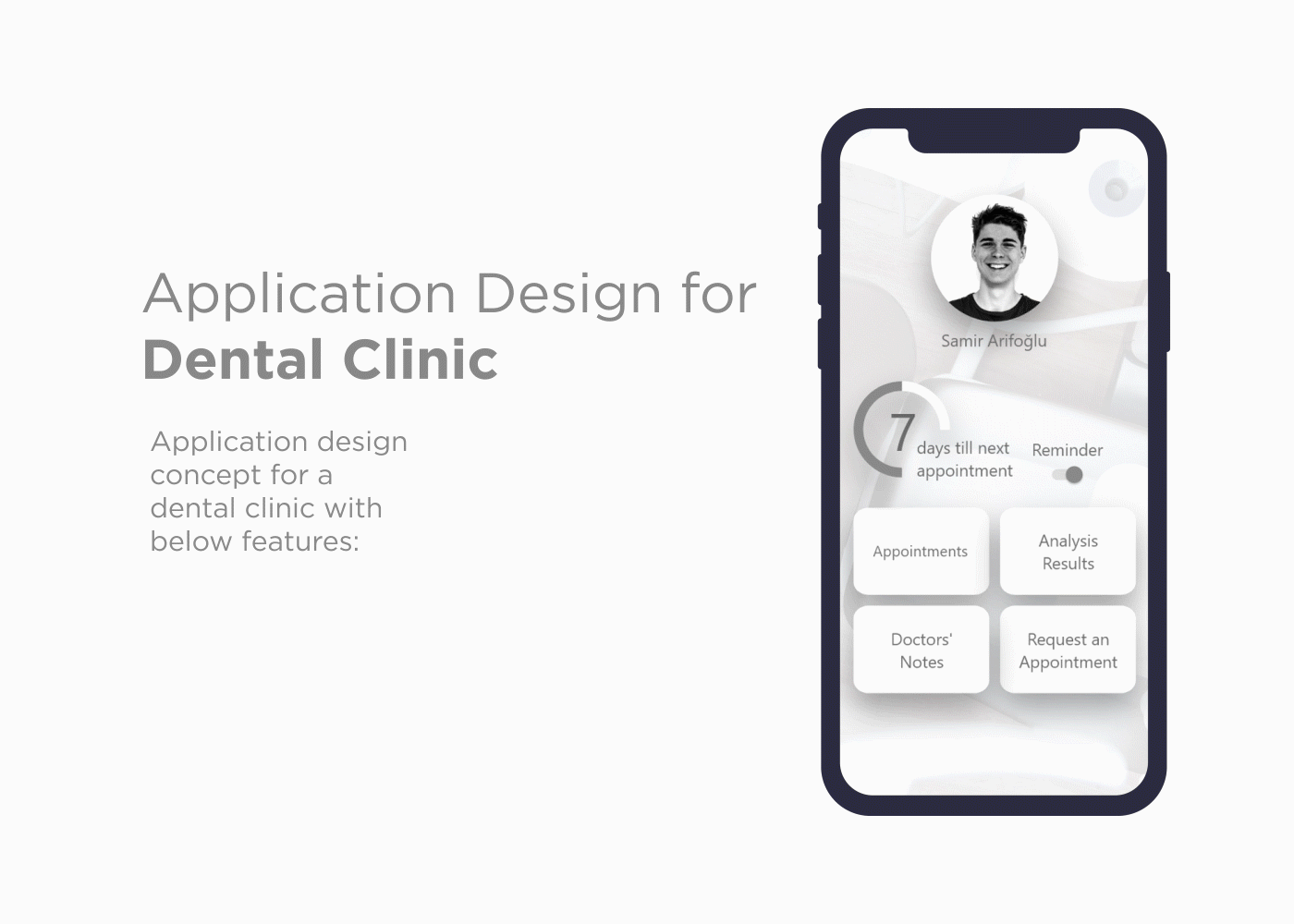 UI/UX application design app dental dentist clinic medical medicine Analysis