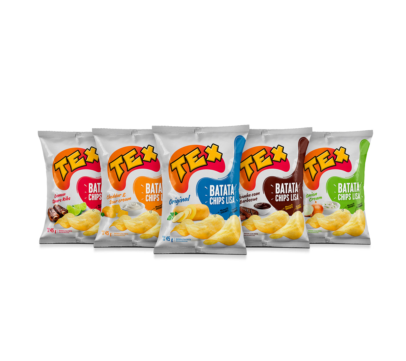 Batata chips potato snack Packaging embalagem social media mídia social instagram free mockup 