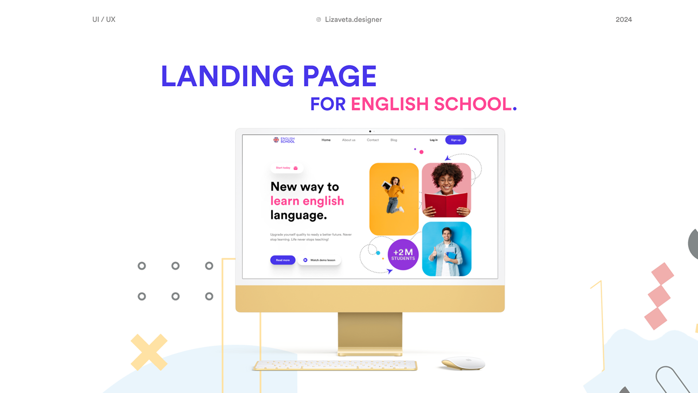Webdesign landing page Figma UI/UX animation  interactive лендинг #ведизайн schoolonline дизайнсайтов