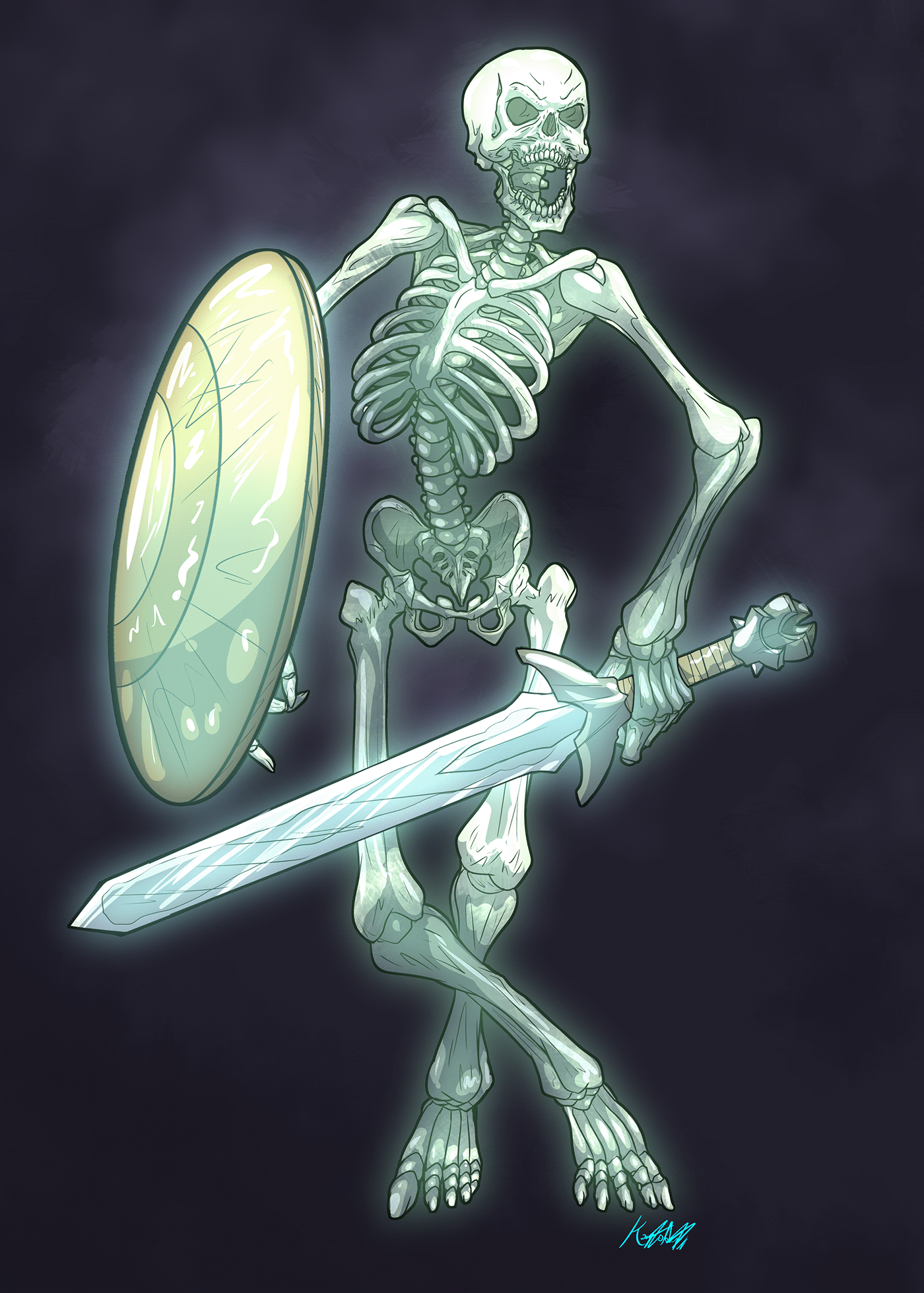 bone dead monster skeleton. skull undead