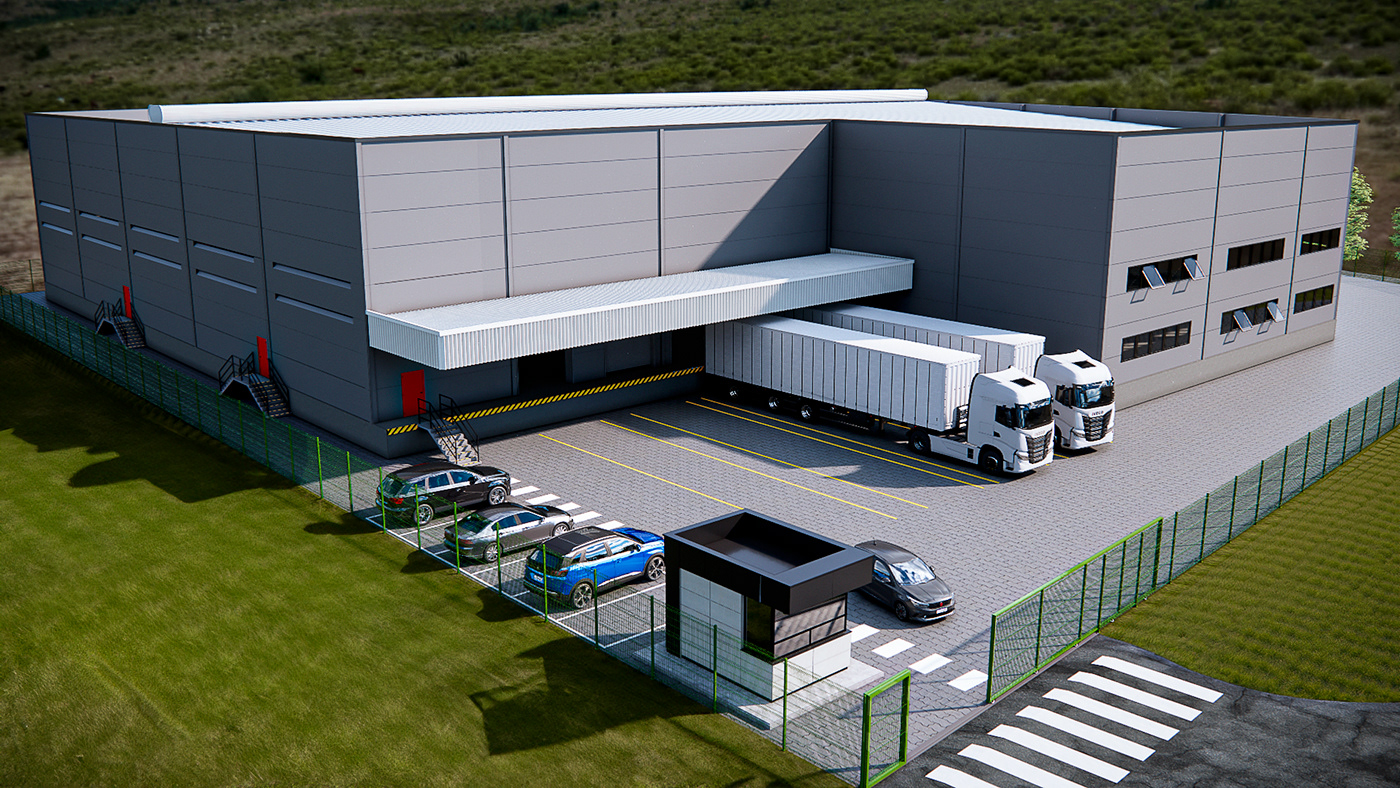 building architecture Render visualization 3D Logistics LOGISTICA shed warehouse galpão
