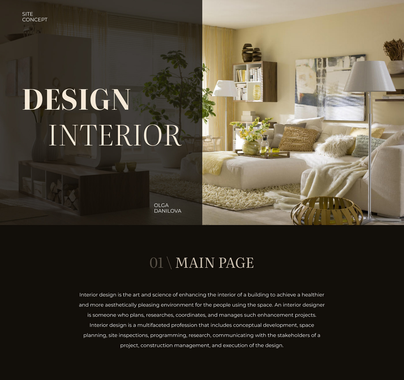 Interior Design Website on Behance