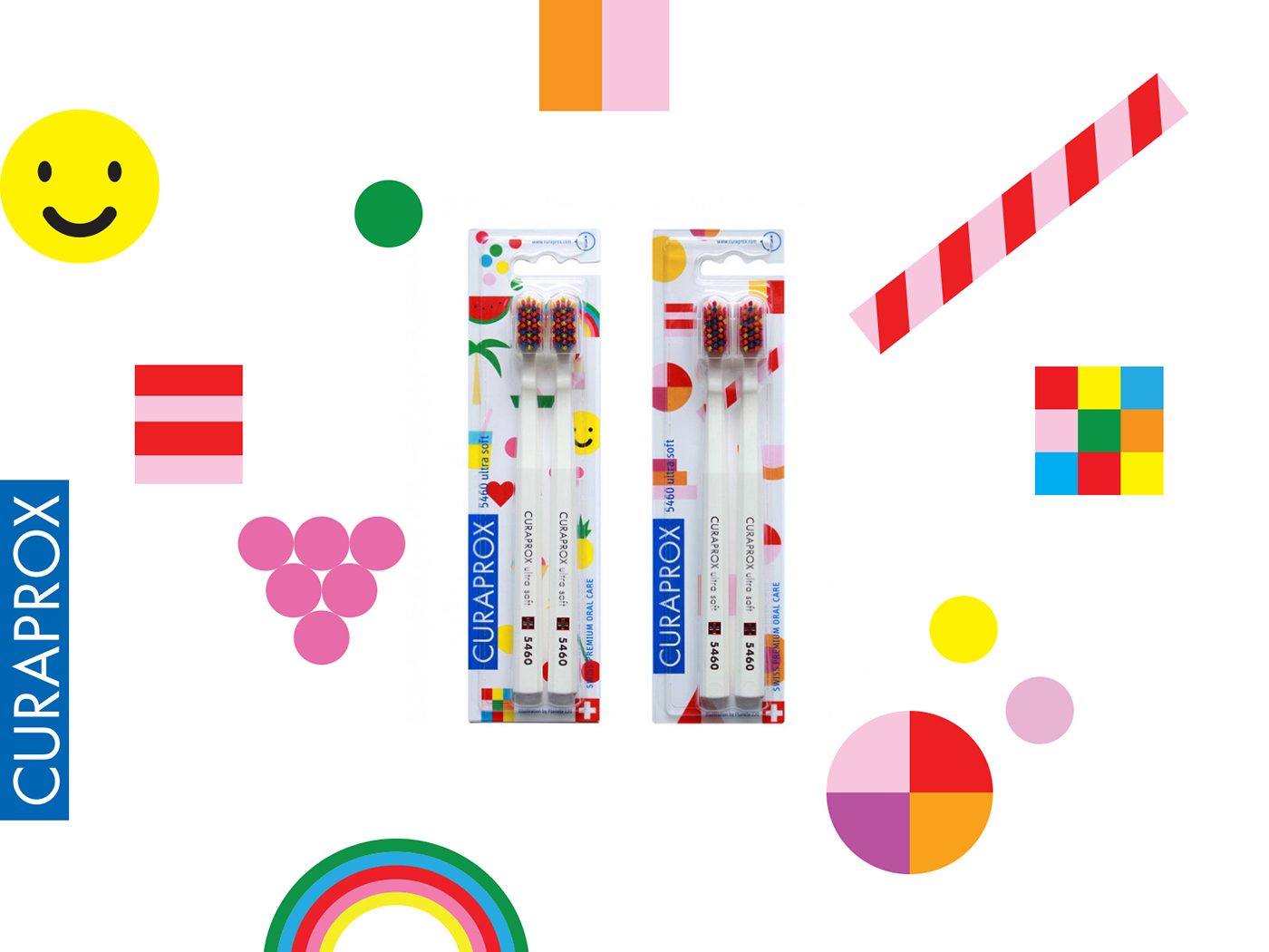 package design  toothbrush Colourful  vibrant minimal smile slovakia Love Brand geometry simplicity