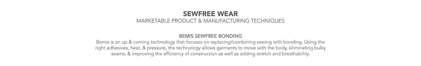 bemis gerber Fashion  sewfree Bonding Athletic Wear pattern making Tech Pack branding  cad