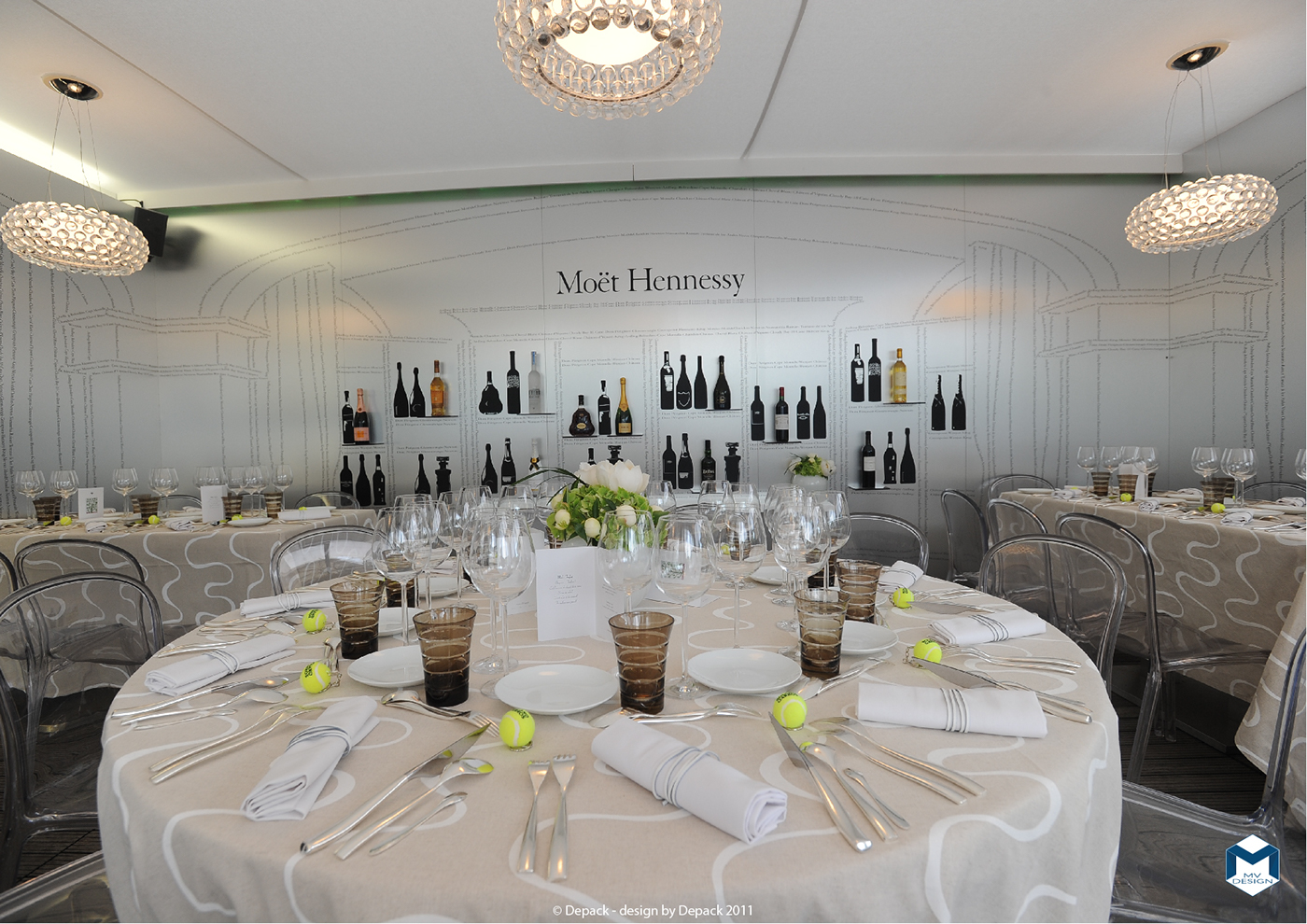 Roland Garros Paris Champagne architecture graphisme illusion Optique