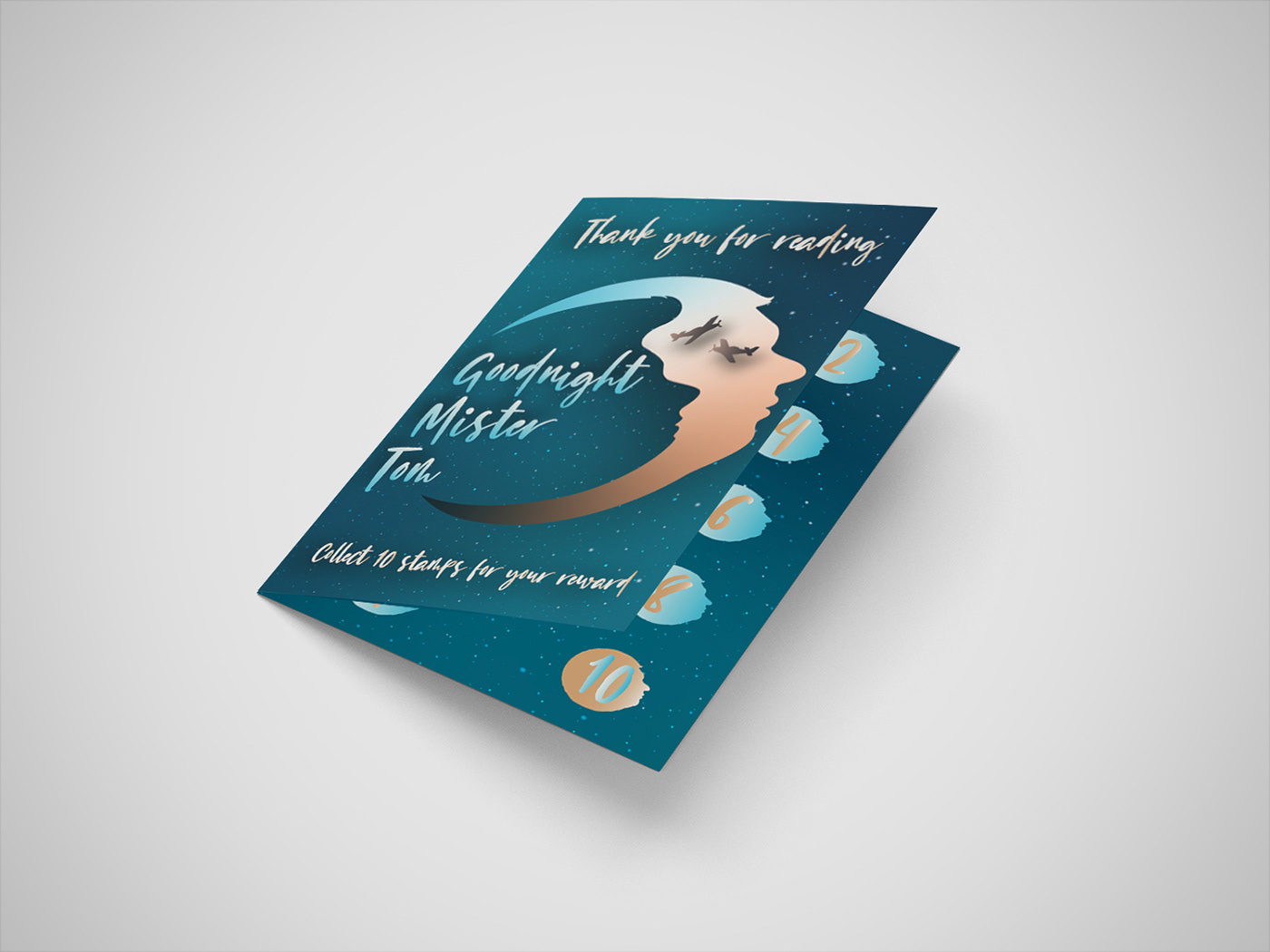 book book design child editorial design  Goodnight Mister Tom London loyalty card stamp Website ww2