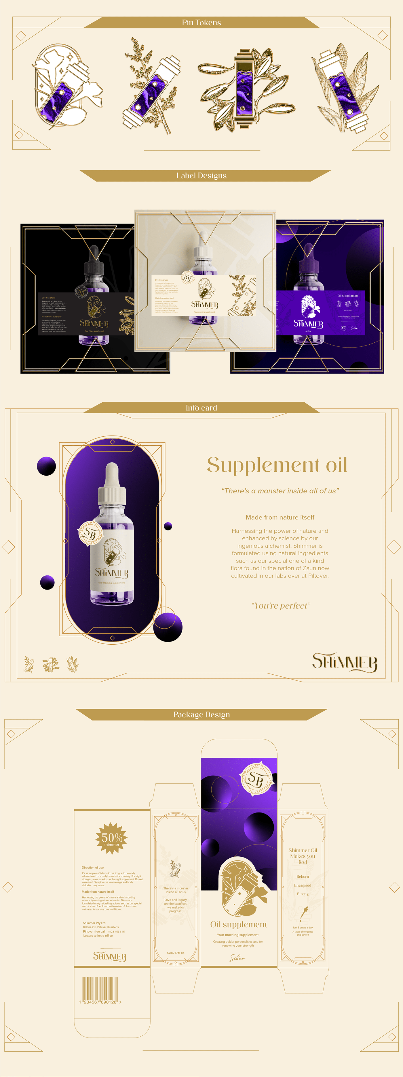 arcane beauty beauty branding cosmetics Gaming identity logo package design  skincare league of legends