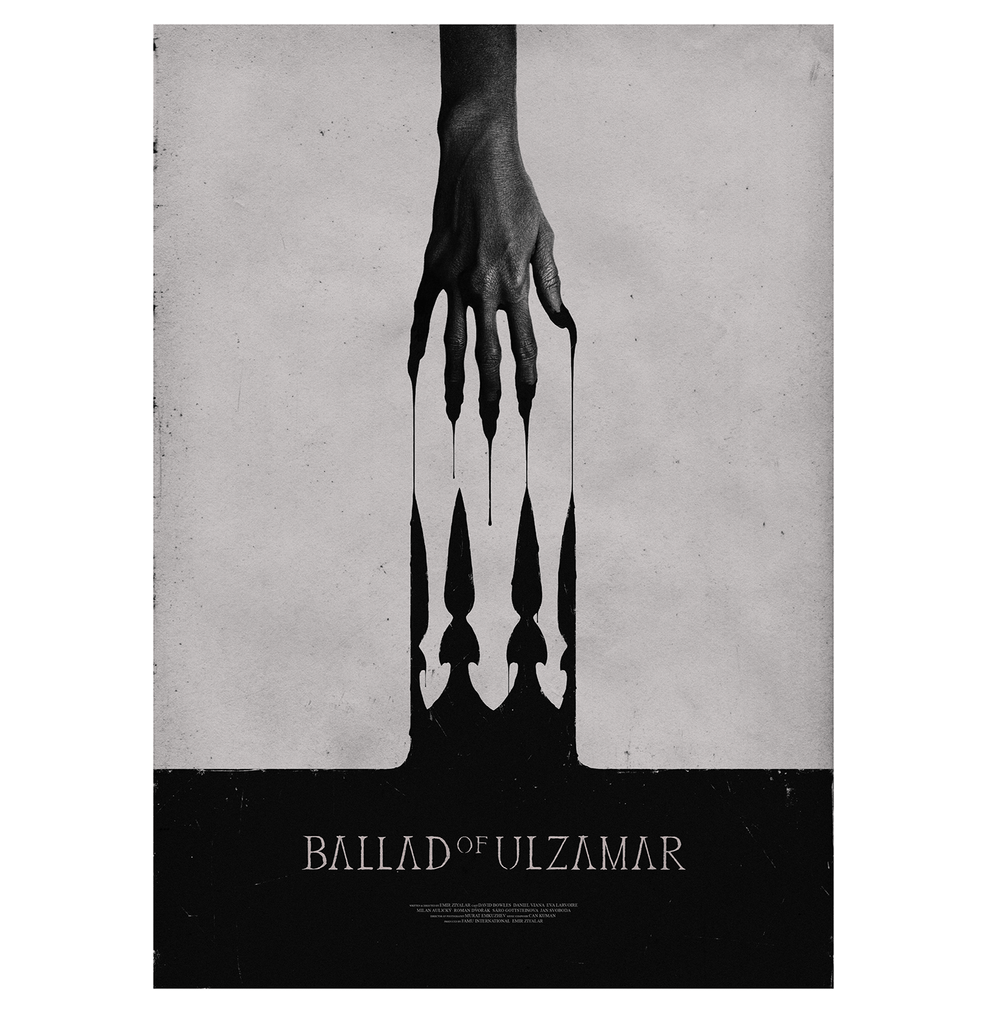 poster film poster horror ILLUSTRATION  graphic design  pencil photoshop typography   dark Drawing 