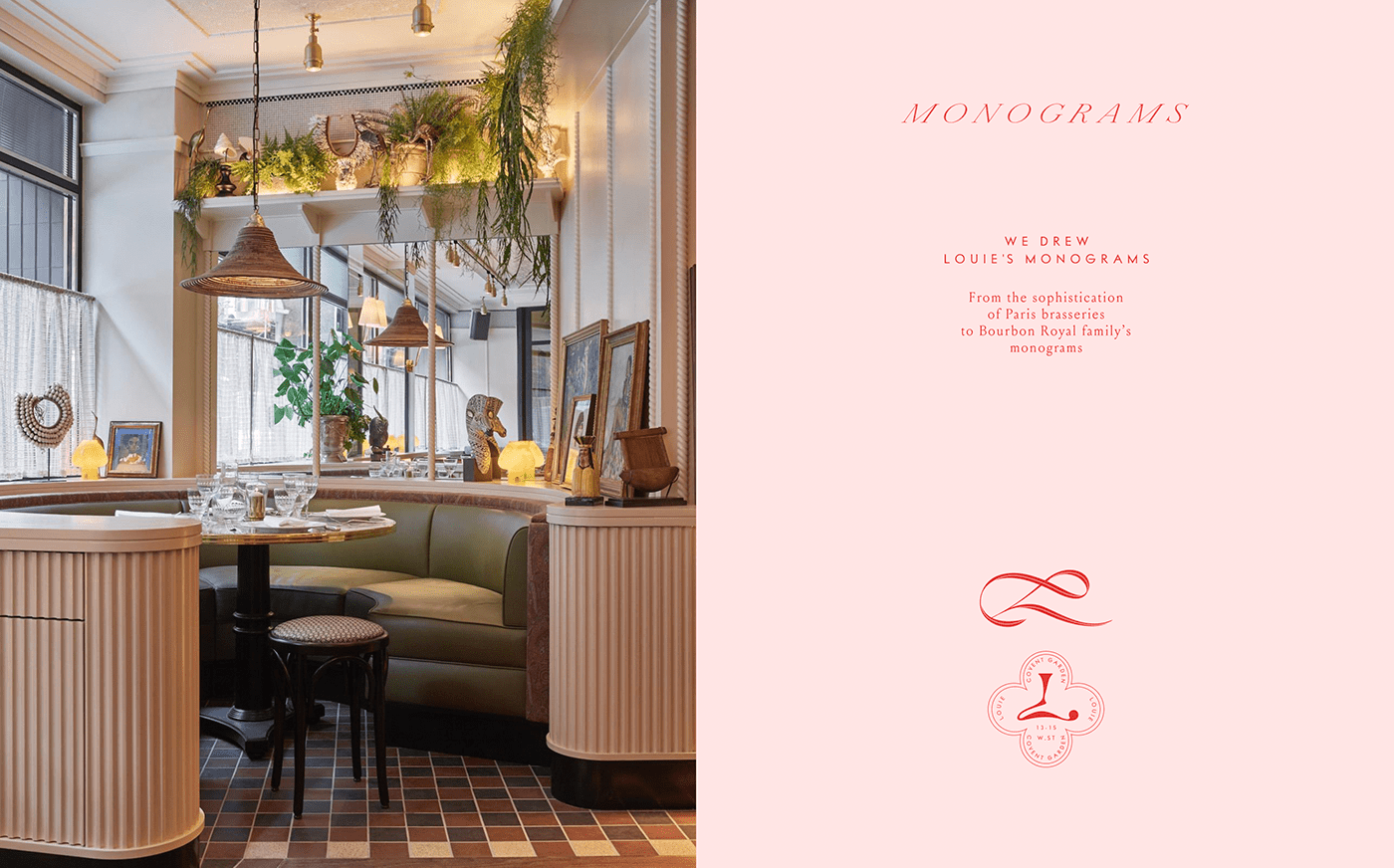 elegant Logotype London louie luxury paris society restaurant design typography   Violaine&jeremy vjtype