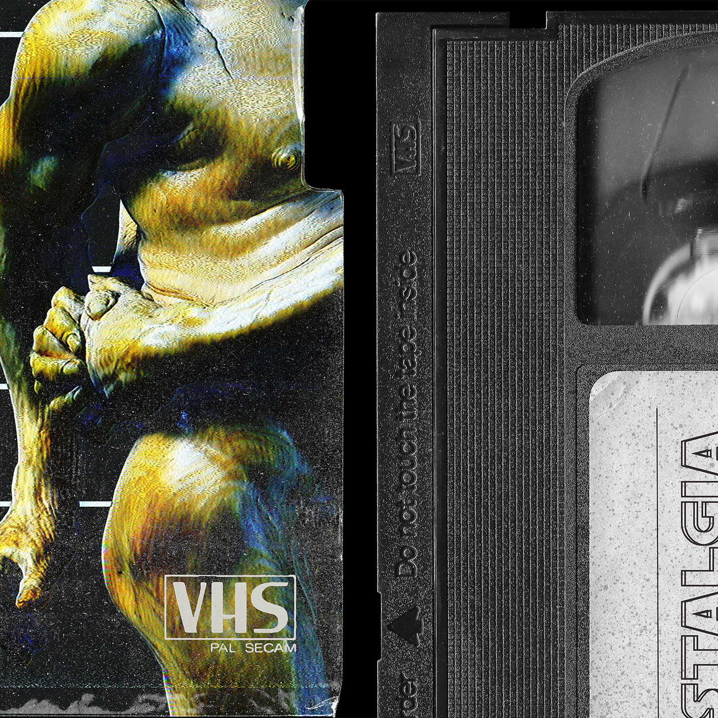 VHS Tape and Cover Mockup PSD - photoshop
