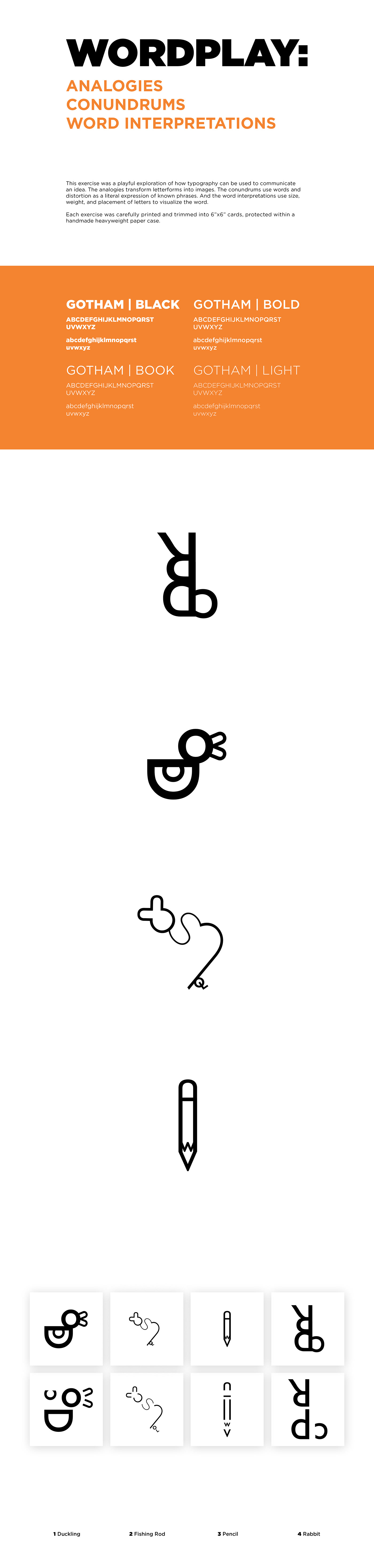 type typography   Wordplay analogy Digital Art  gotham graphic design  letterforms Playful type design